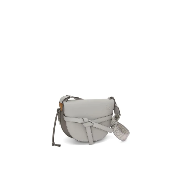 Small Gate Dual bag in soft calfskin and jacquard - Image 2