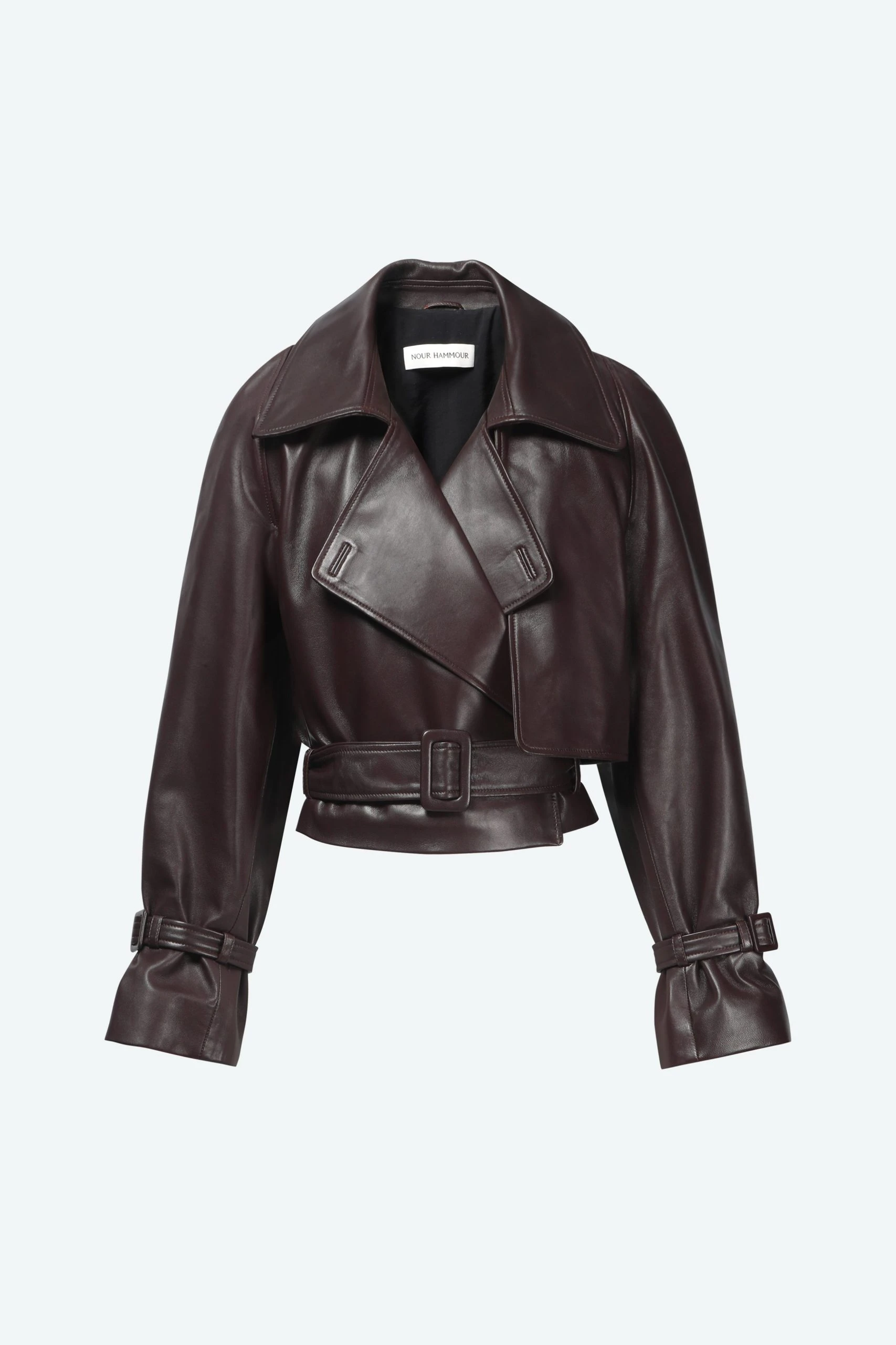 Nour-Hammour-Cropped-Leather-Jacket Nour Hammour