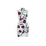 Rasario-Draped-Printed-Satin-Mini-Dress-With-An-Opened-Back Rasario Draped Printed Satin Mini Dress With An Opened Back