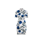 Rasario-Printed-Satin-Mini-Dress-With-A-Slit Rasario Printed Satin Mini Dress With A Slit