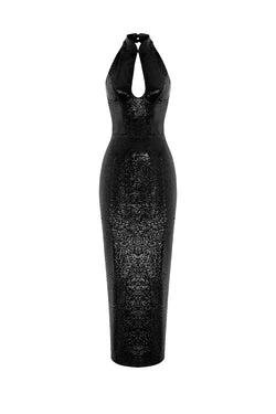 Rasario-Sequinned-Midi-Dress-With-Cutout Rasario Sequinned Midi Dress With Cutout