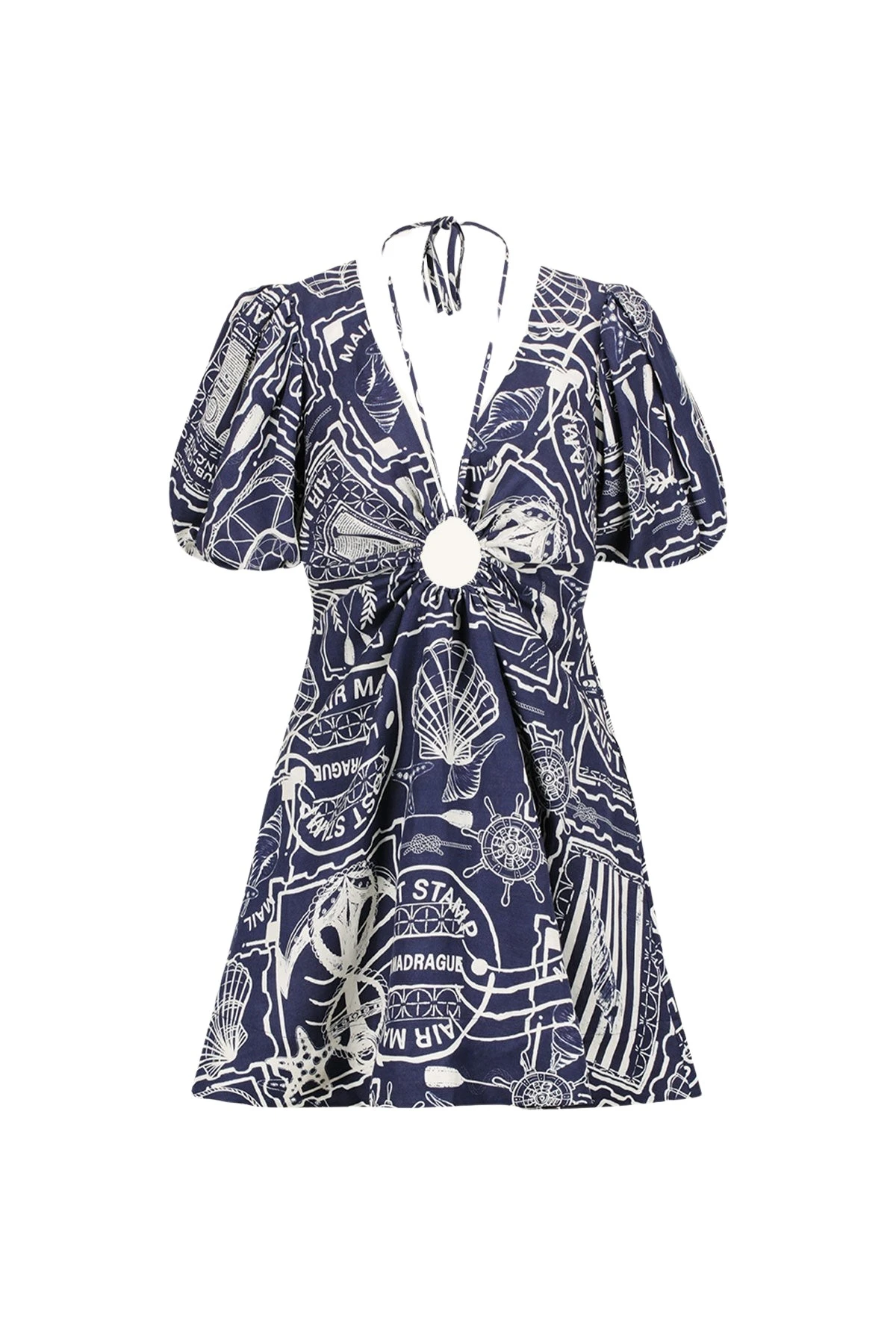 Shona Joy Amelie Linen Ruched Keyhole Mini Dress20836 nobg Shona Joy Amelie Linen Ruched Keyhole Mini Dress20836 nobg