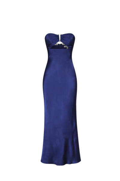 Shona Joy Arienzo Strapless Cut Out Midi Dress Midnight11548 nobg