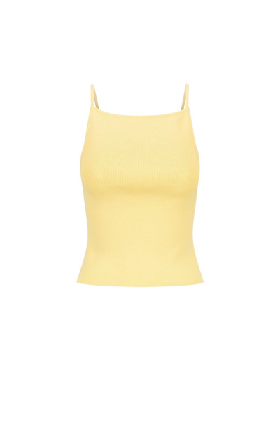 Shona Joy Basic High Neck Top Lemon65071 nobg