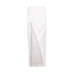 Shona Joy Blanc Linen Ruched Drawstring Midi Skirt11420 nobg Shona Joy Blanc Linen Ruched Drawstring Midi Skirt11420 nobg