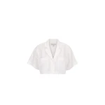 Shona Joy Blanc Linen Short Sleeve Crop Shirt91902 nobg Shona Joy Blanc Linen Short Sleeve Crop Shirt91902 nobg