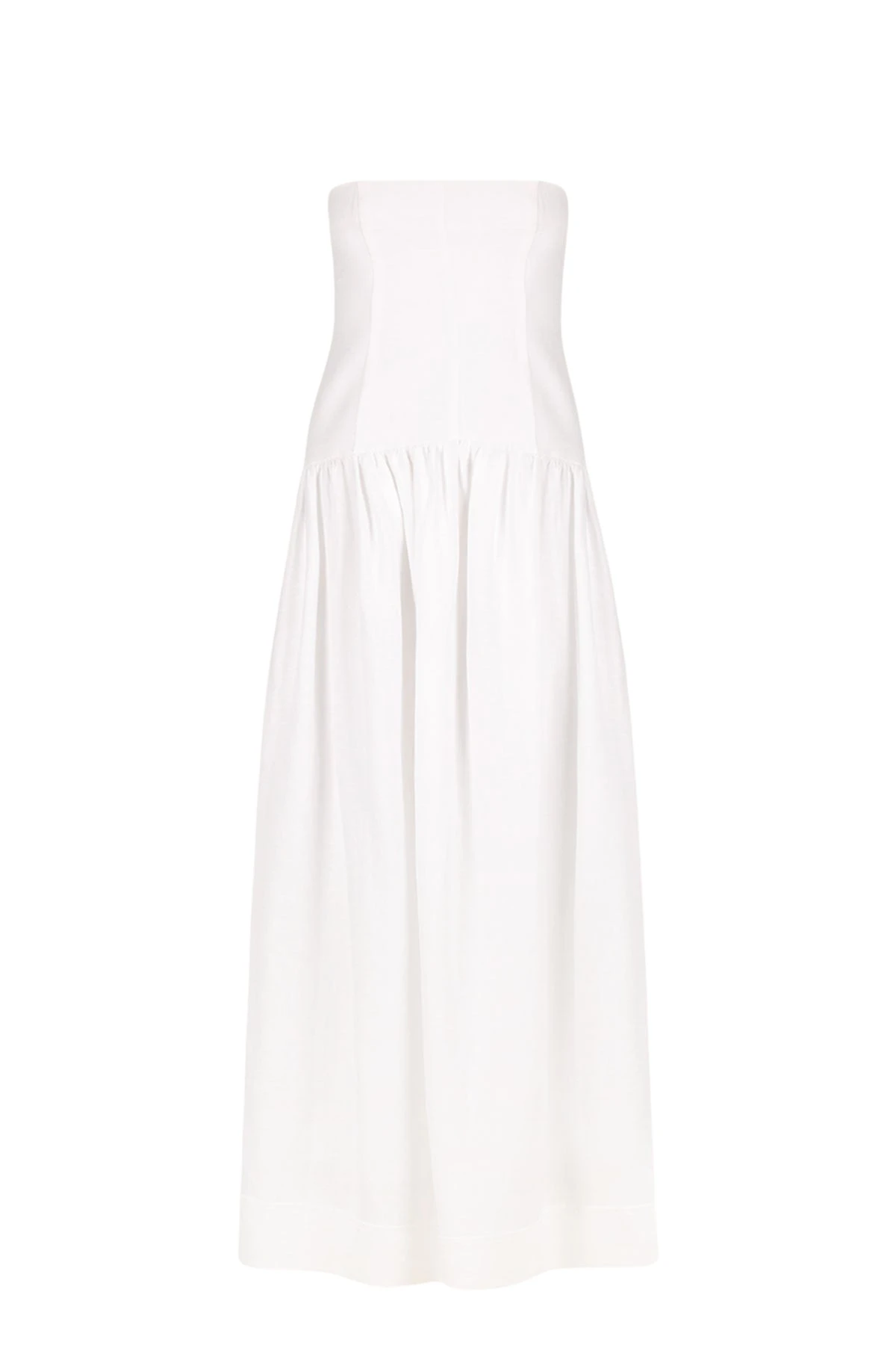 Shona Joy Blanc Linen Strapless Panelled Maxi Dress86160 nobg Shona Joy Blanc Linen Strapless Panelled Maxi Dress86160 nobg