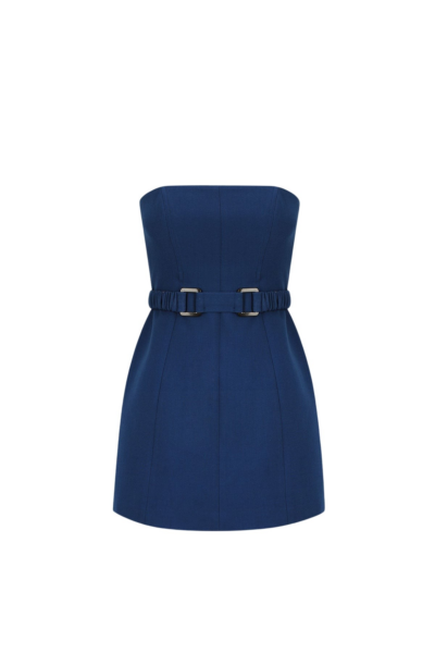 Shona Joy Irena Strapless Hourglass Mini Dress Ocean94117 nobg