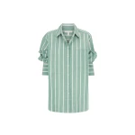 Shona Joy Kimberly Oversized Shirt Antique Green Ivory17788 nobg Shona Joy Kimberly Oversized Shirt Antique Green Ivory17788 nobg