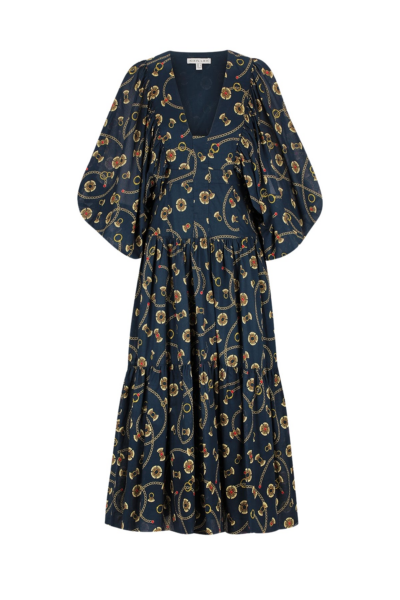 Shona Joy Vacance Plunged Tiered Midi Dress50733 nobg