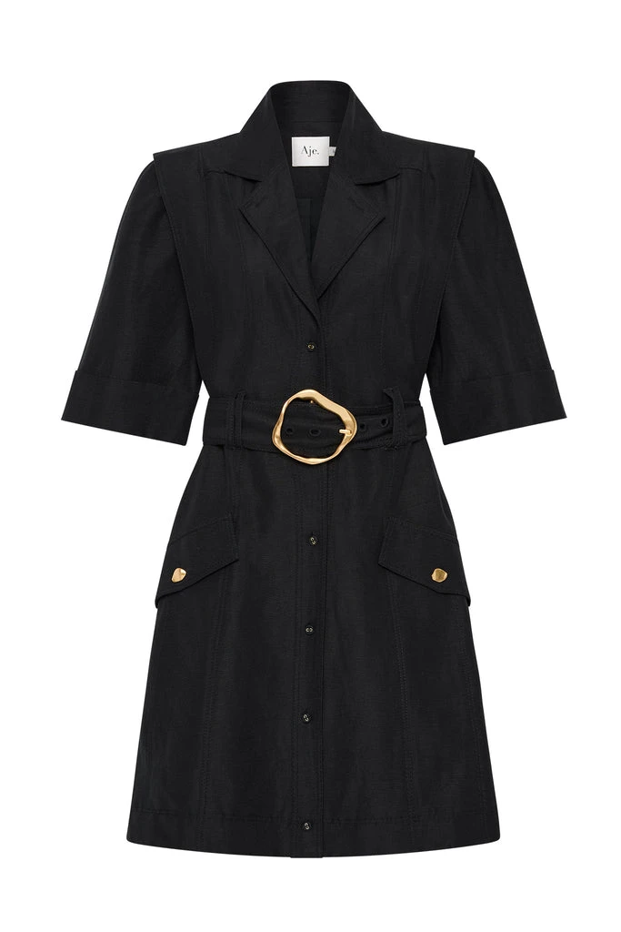 Aje-Lyric-Belted-Mini-Dress Aje Black Dresses