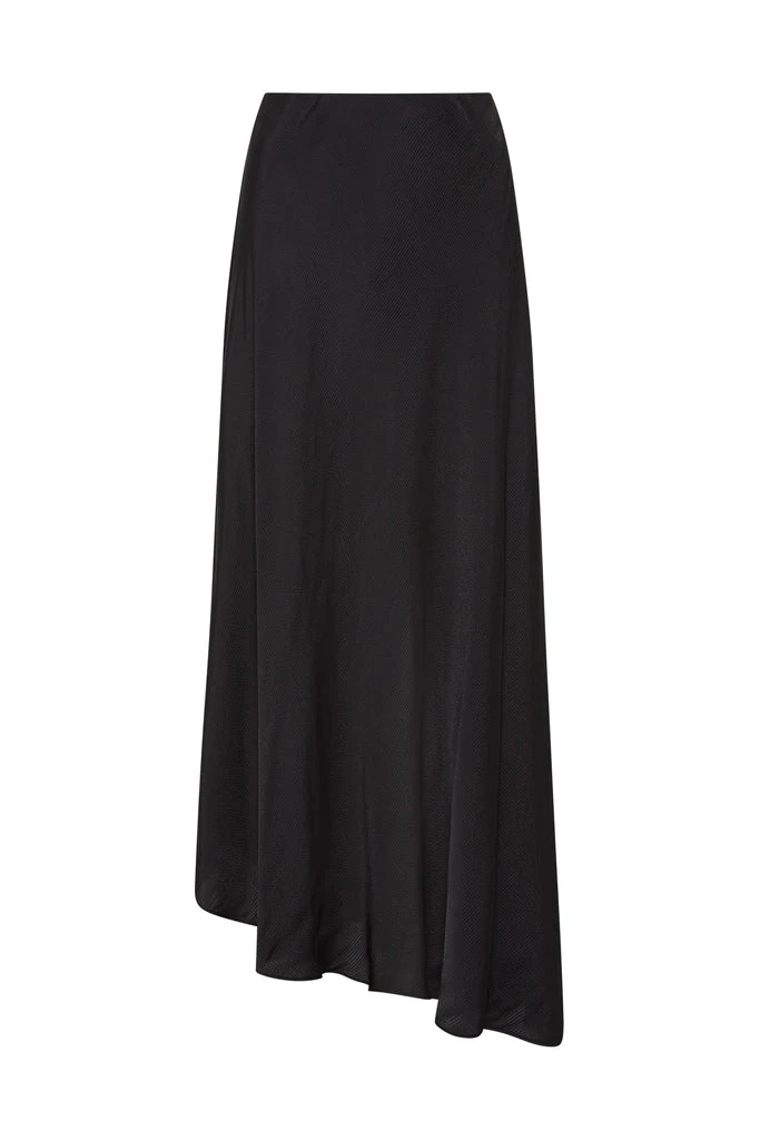 Aje-Valeria-Asymmetric-Midi-Skirt Aje Black Skirts