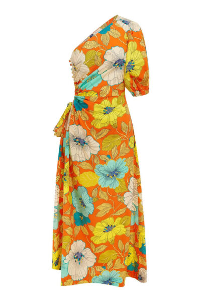 Alemais Piato One Shoulder Midi Dress