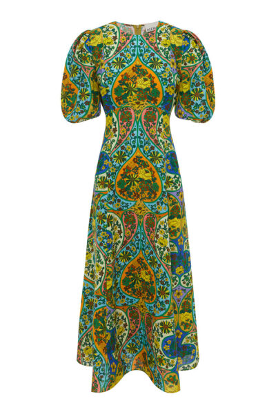 Alemais Sofie Puff Sleeve Midi Dress