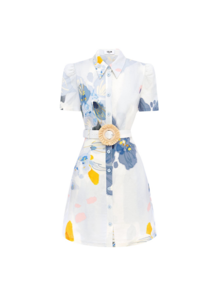 Leo Lin Bronte Mini Dress Tranquility Print77010 nobg