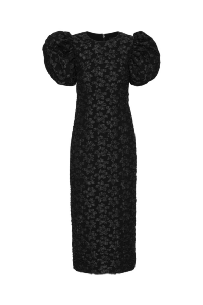 Rotate Birger Christensen 3D Jacquard Midi Dress Black51788 nobg