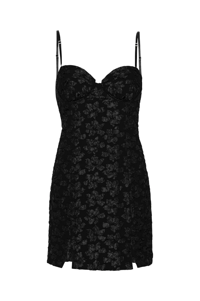 Rotate Birger Christensen 3D Jacquard Mini Dress Black72451 nobg Rotate Birger Christensen 3D Jacquard Mini Dress Black72451 nobg