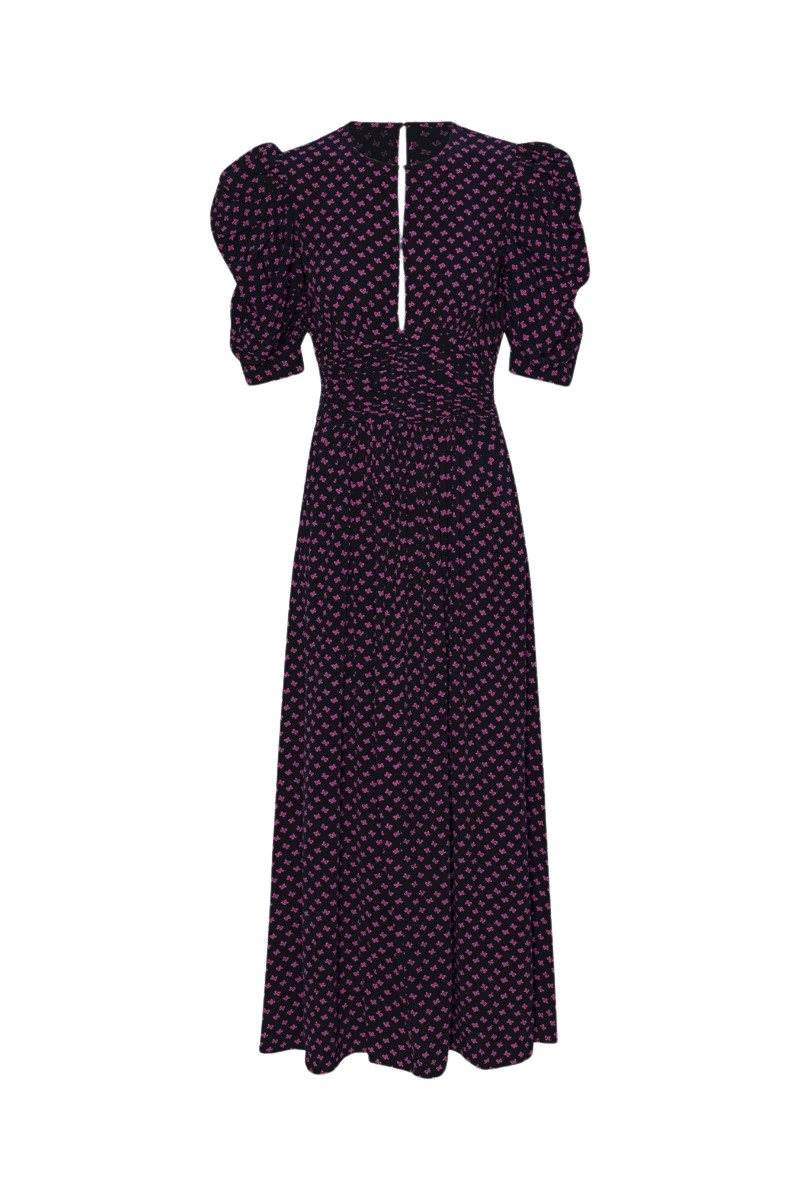 Rotate Birger Christensen Jacquard Midi Dress Black Print88189 nobg Rotate Birger Christensen Jacquard Midi Dress Black Print88189 nobg