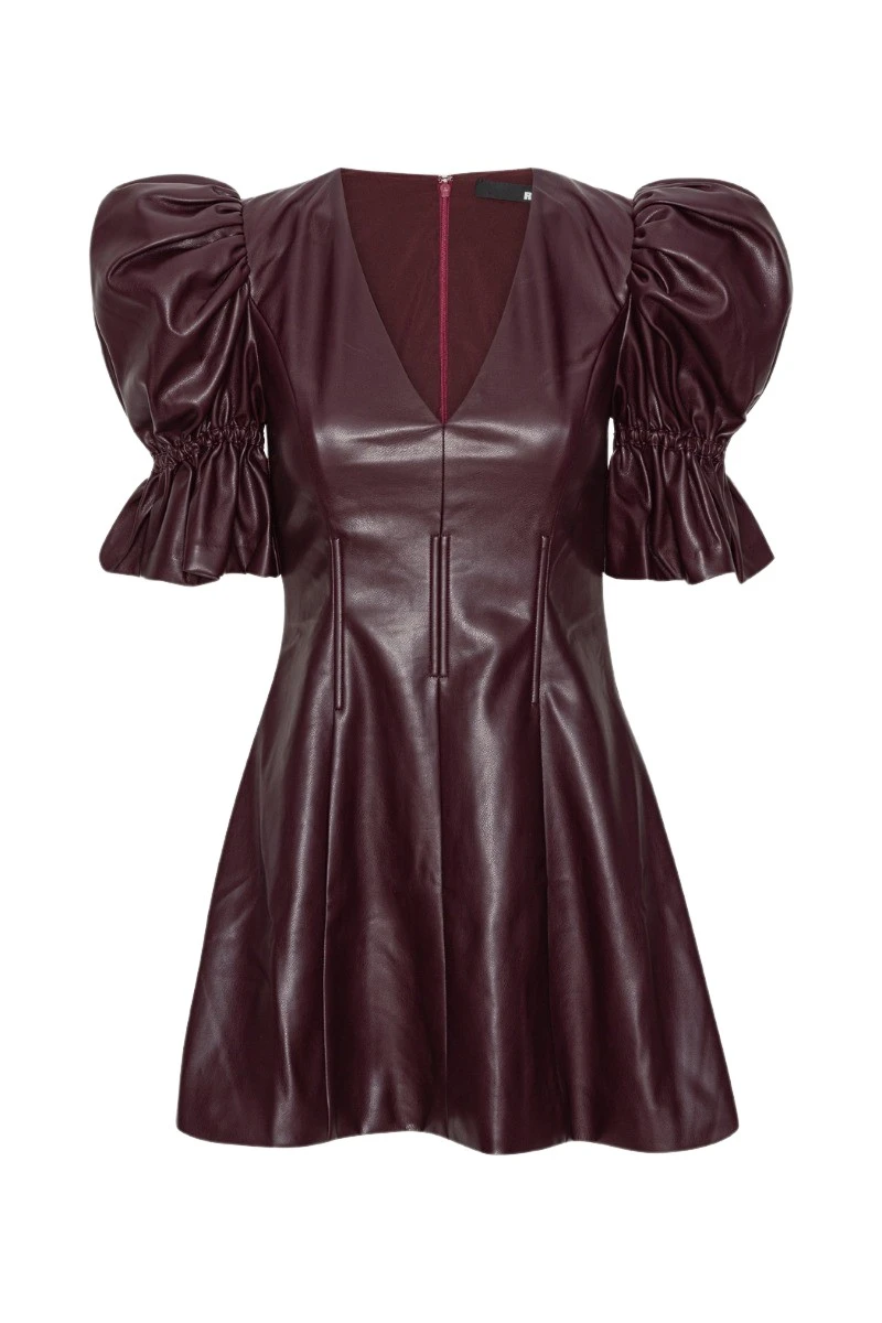 Rotate Birger Christensen Puff Sleeve Mini Dress Bordeaux44444 nobg Rotate Birger Christensen Puff Sleeve Mini Dress Bordeaux44444 nobg