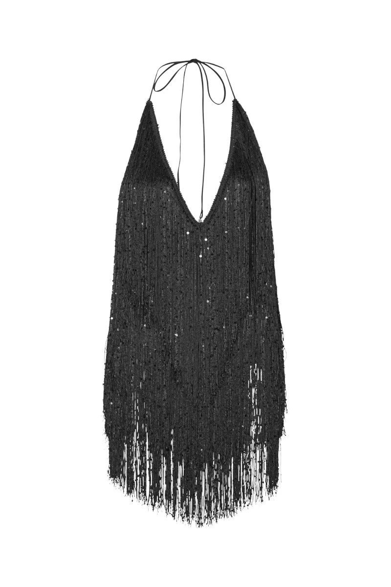 Rotate Birger Christensen Sequin Fringe Dress Black90080 nobg Rotate Birger Christensen Sequin Fringe Dress Black90080 nobg