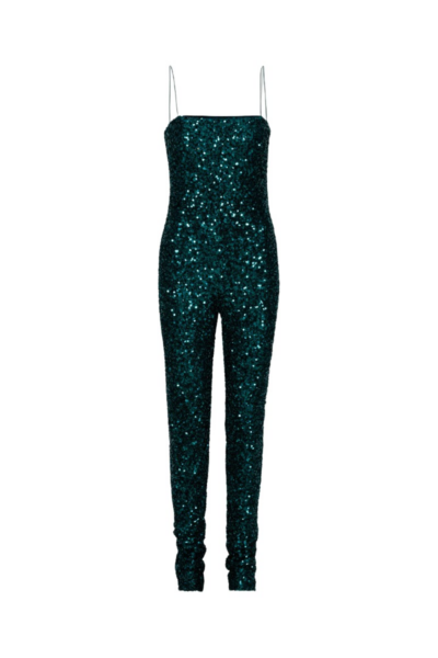 Rotate Birger Christensen Sequins Bodysuit Teal36114 nobg