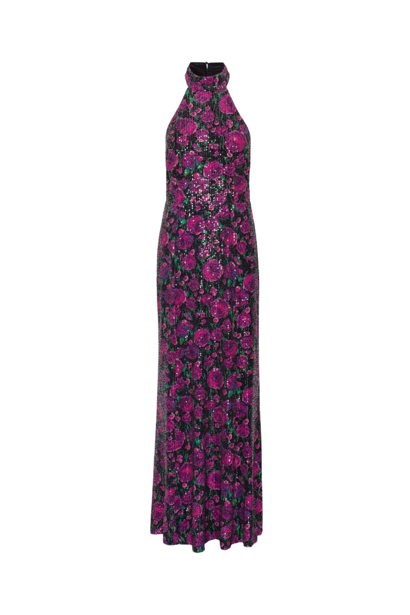 Rotate Birger Christensen Sequins Halterneck Dress Pink Print90620 nobg Rotate Birger Christensen Sequins Halterneck Dress Pink Print90620 nobg