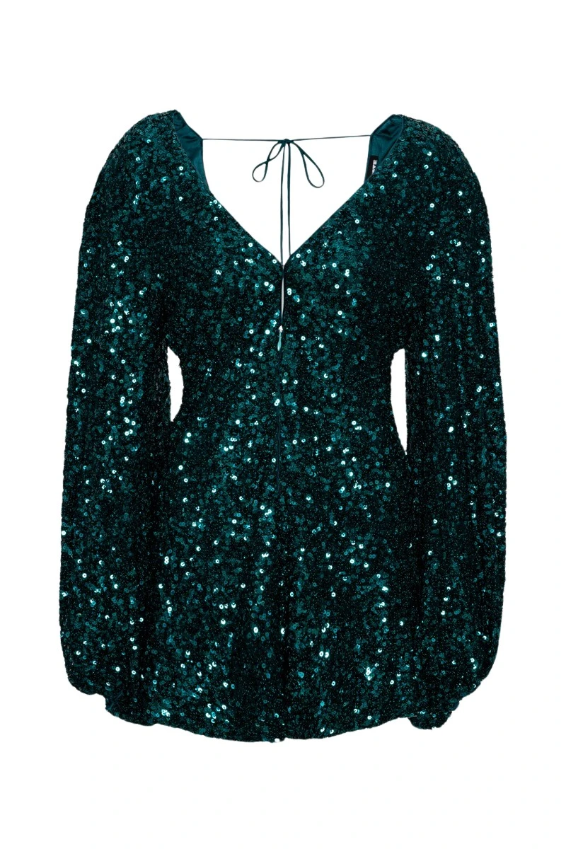 Rotate Birger Christensen Sequins Mini Flowy Dress Teal36330 nobg Rotate Birger Christensen Sequins Mini Flowy Dress Teal36330 nobg