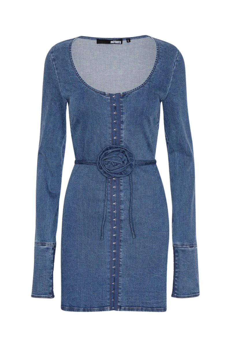 Rotate Birger Christensen Stretchy Scoop Neck Dress Blue76312 nobg Rotate Birger Christensen Stretchy Scoop Neck Dress Blue76312 nobg