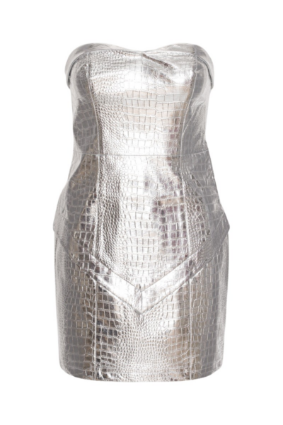 Rotate Birger Christensen Tight Mini Dress Silver48662 nobg
