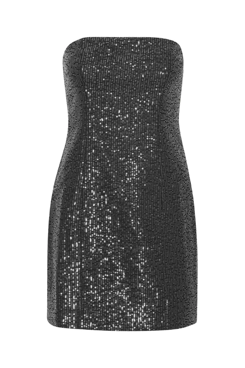 Rotate Birger Christensen Twill Sequin Mini Dress Black80035 nobg Rotate Birger Christensen Twill Sequin Mini Dress Black80035 nobg