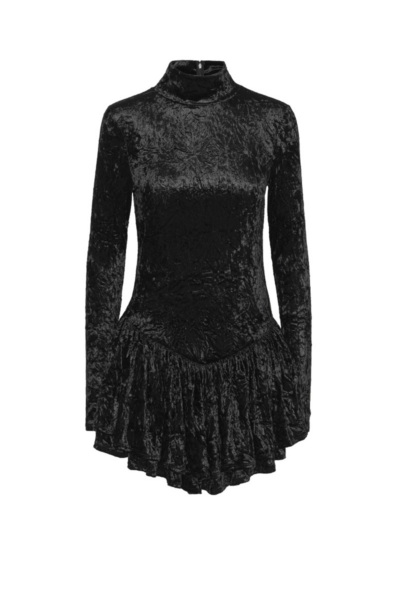 Rotate Birger Christensen Velvet Mini Dress Black29303 nobg