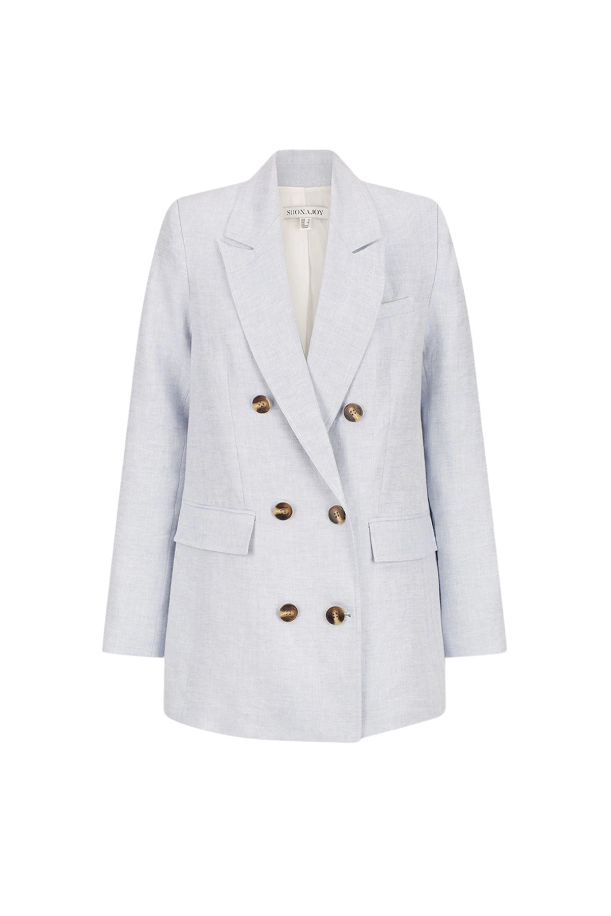 Shona Joy Brisa Peak Lapel Blazer Ice Blue16748 nobg Shona Joy Brisa Peak Lapel Blazer Ice Blue16748 nobg