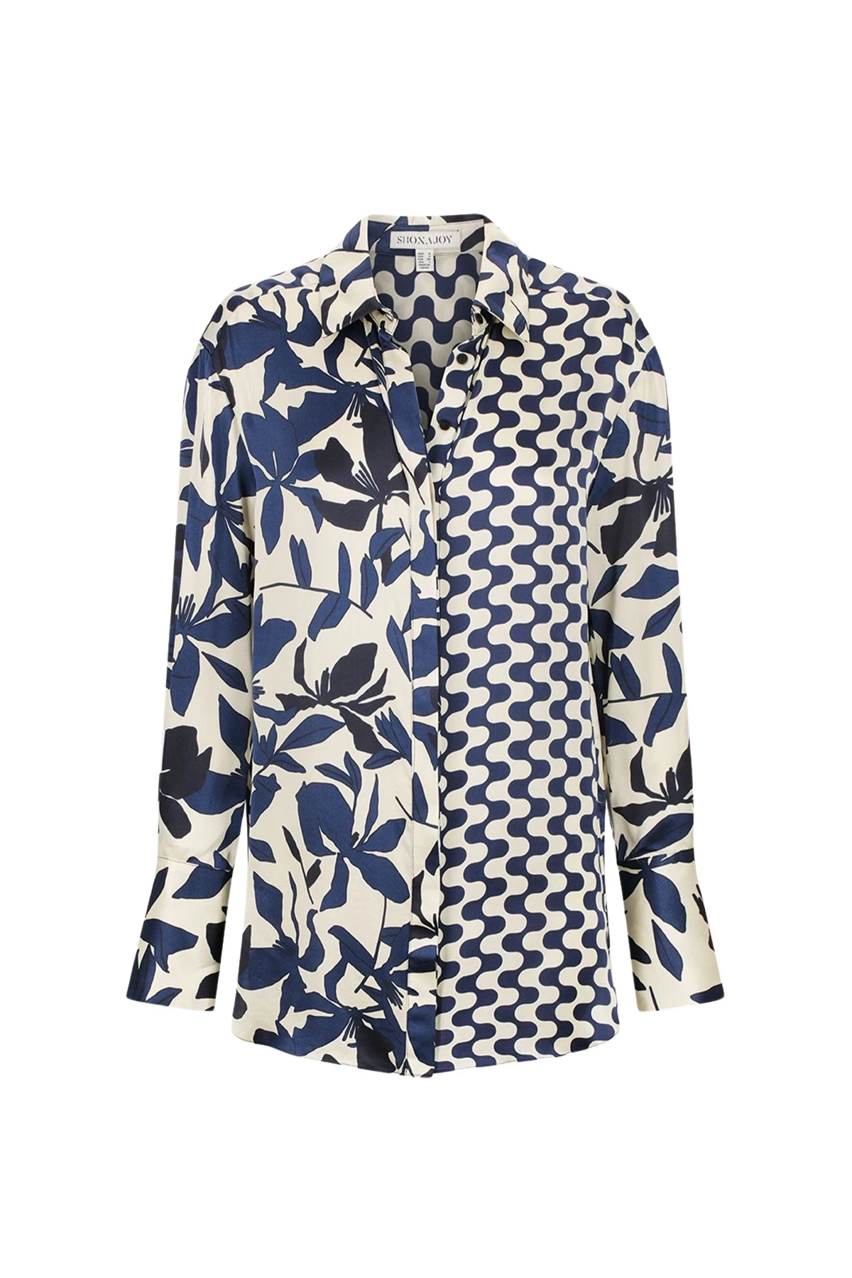 Shona Joy Magnolia Silk Contrast Relaxed Shirt49093 nobg Shona Joy Magnolia Silk Contrast Relaxed Shirt49093 nobg