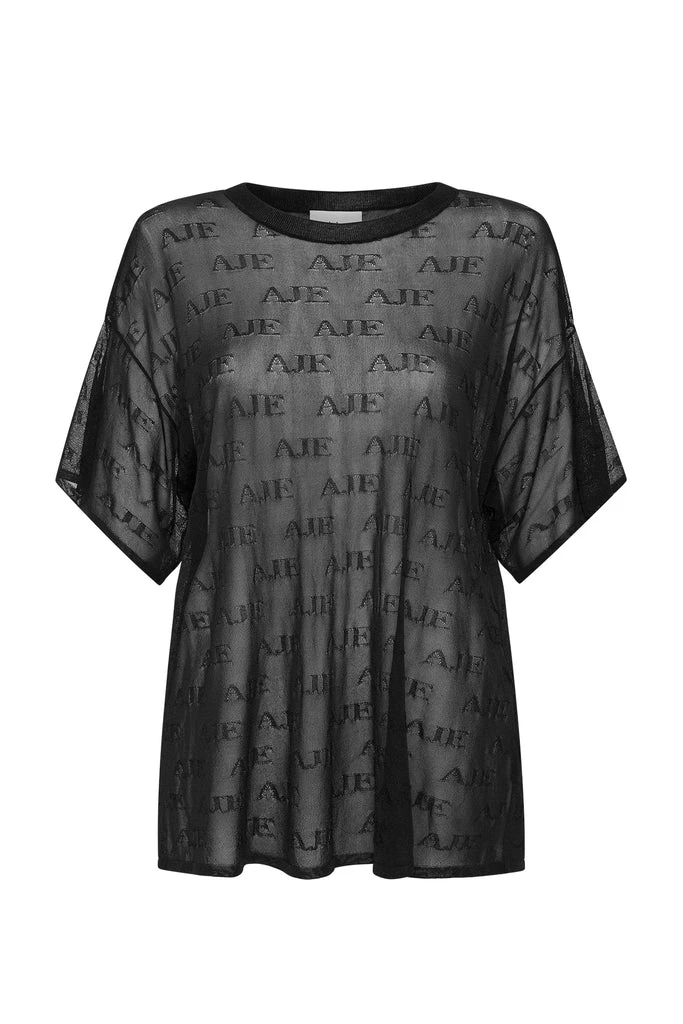 Aje-Illusionist-Oversized-Tee Aje Black T-shirts