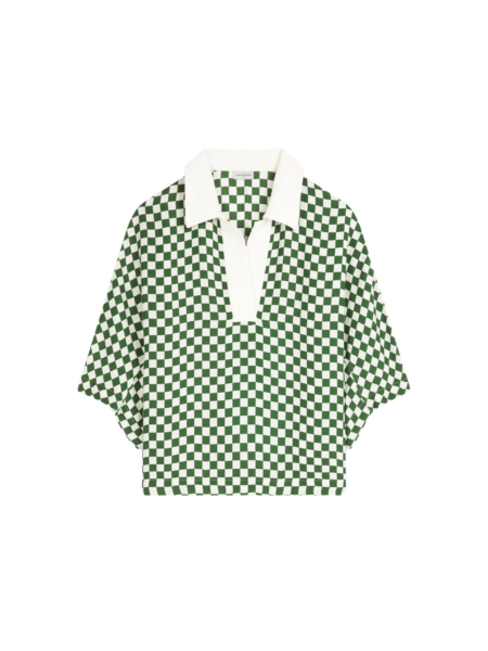 Dries Van Noten Checked polo top scaled97186 nobg