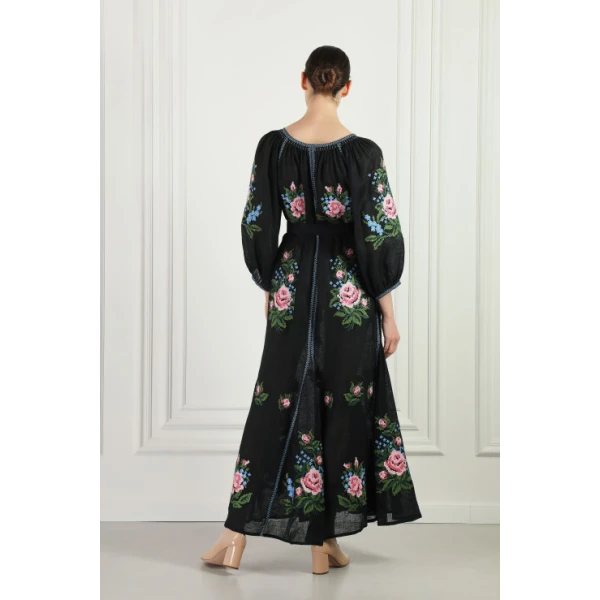Evelyn Black Maxi Dress - Image 8