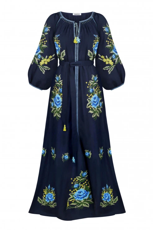 Foberini Evelyn Blue Maxi Dress Foberini Evelyn Blue Maxi Dress