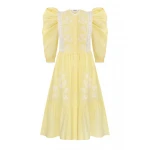 Foberini Family Tree Yellow Midi Dress Foberini Family Tree Yellow Midi Dress