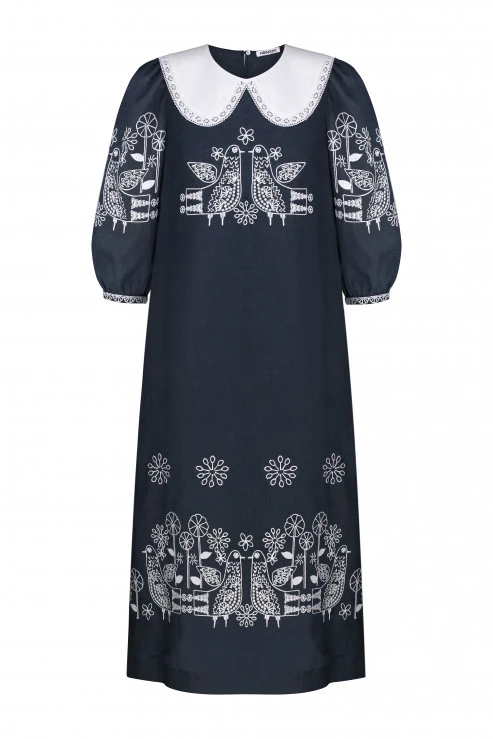 Foberini Zozulya Dark Blue Maxi Dress Foberini Zozulya Dark Blue Maxi Dress