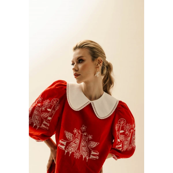 Zozulya Red Maxi Dress - Image 9