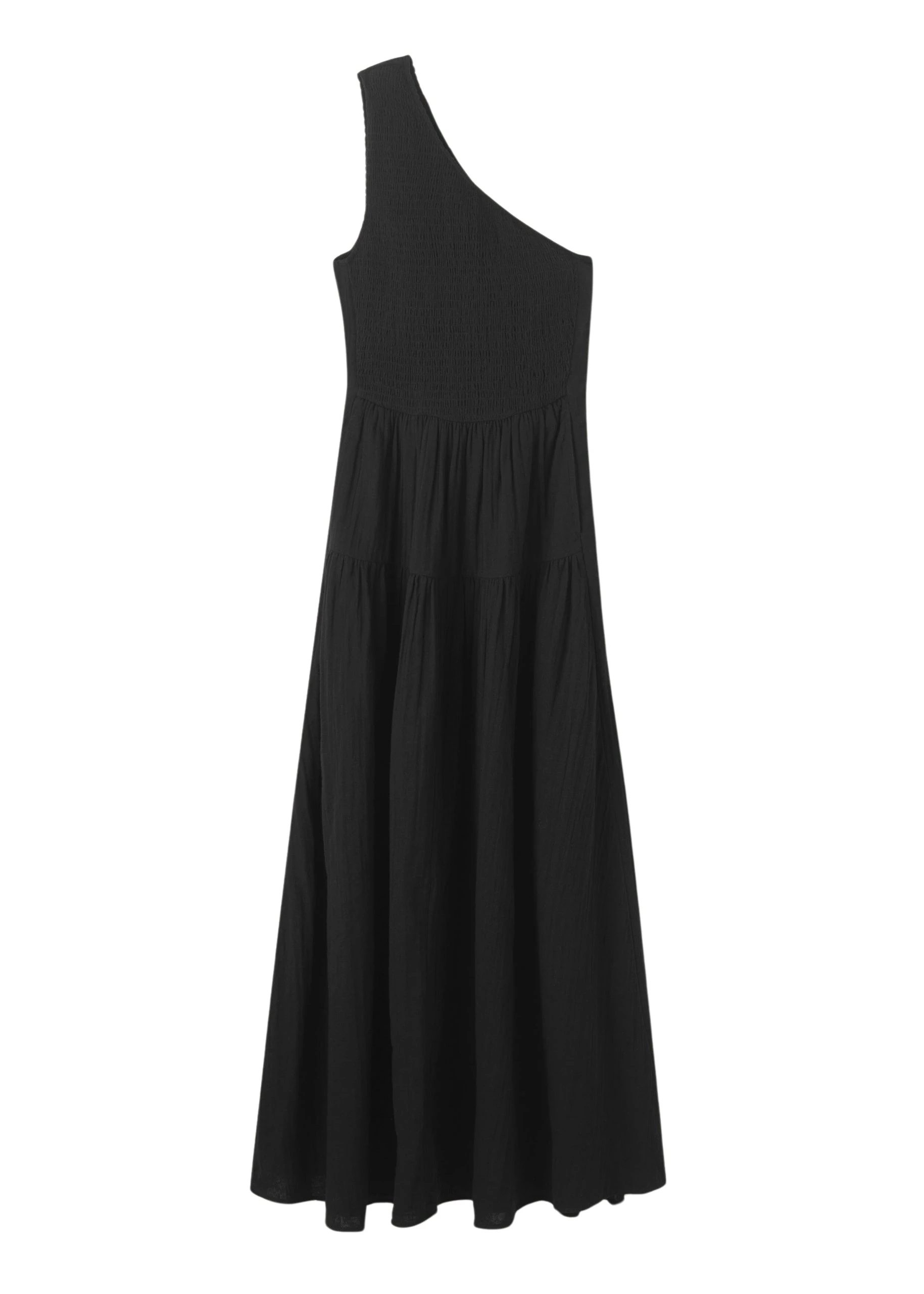 Me-and-Em-Cheesecloth-Shirred-One-Shoulder-Maxi-Dress-scaled14827_nobg Cheesecloth Shirred One Shoulder Maxi Dress - Image 1