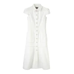 Cotton-Blend Fringed Midi Dress