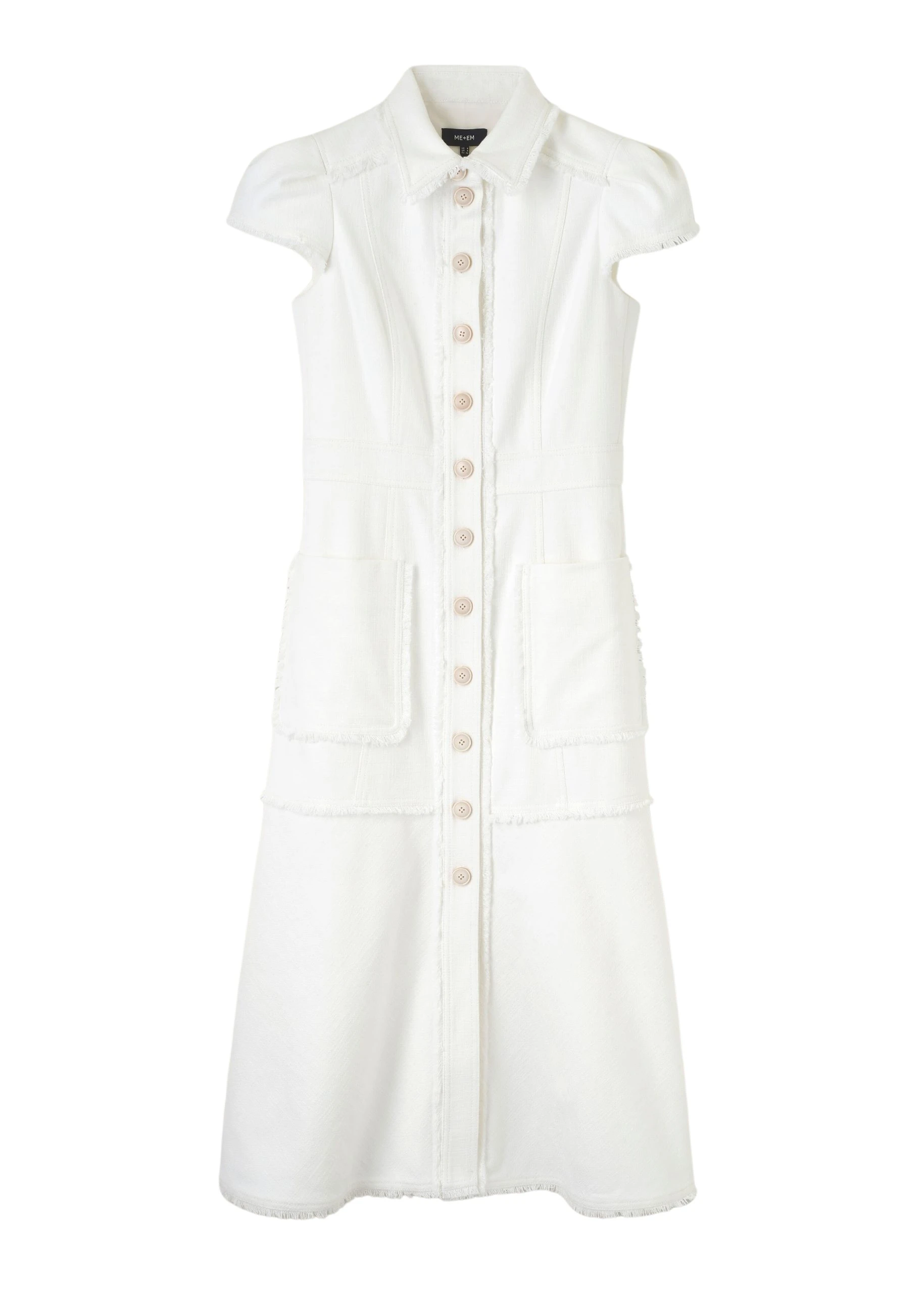 Me-and-Em-Cotton-Blend-Fringed-Midi-Dress-scaled89347_nobg Cotton-Blend Fringed Midi Dress - Image 1