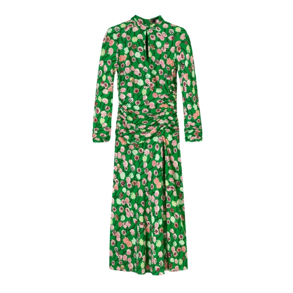 Lantana Flower Print Midi Dress