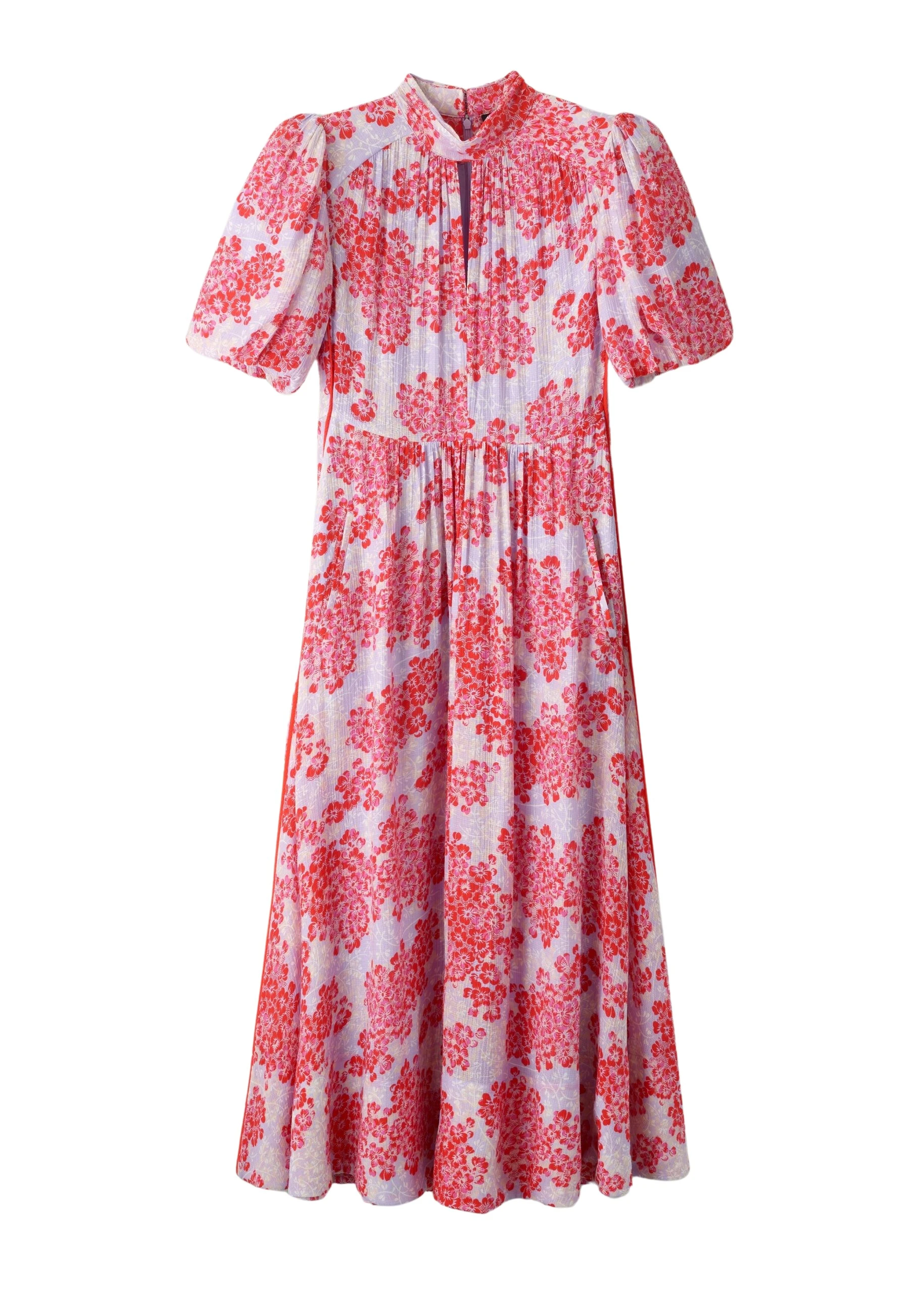Me-and-Em-Layered-Violets-Print-Midi-Dress-Belt-scaled88875_nobg Layered Violets Print Midi Dress + Belt - Image 1