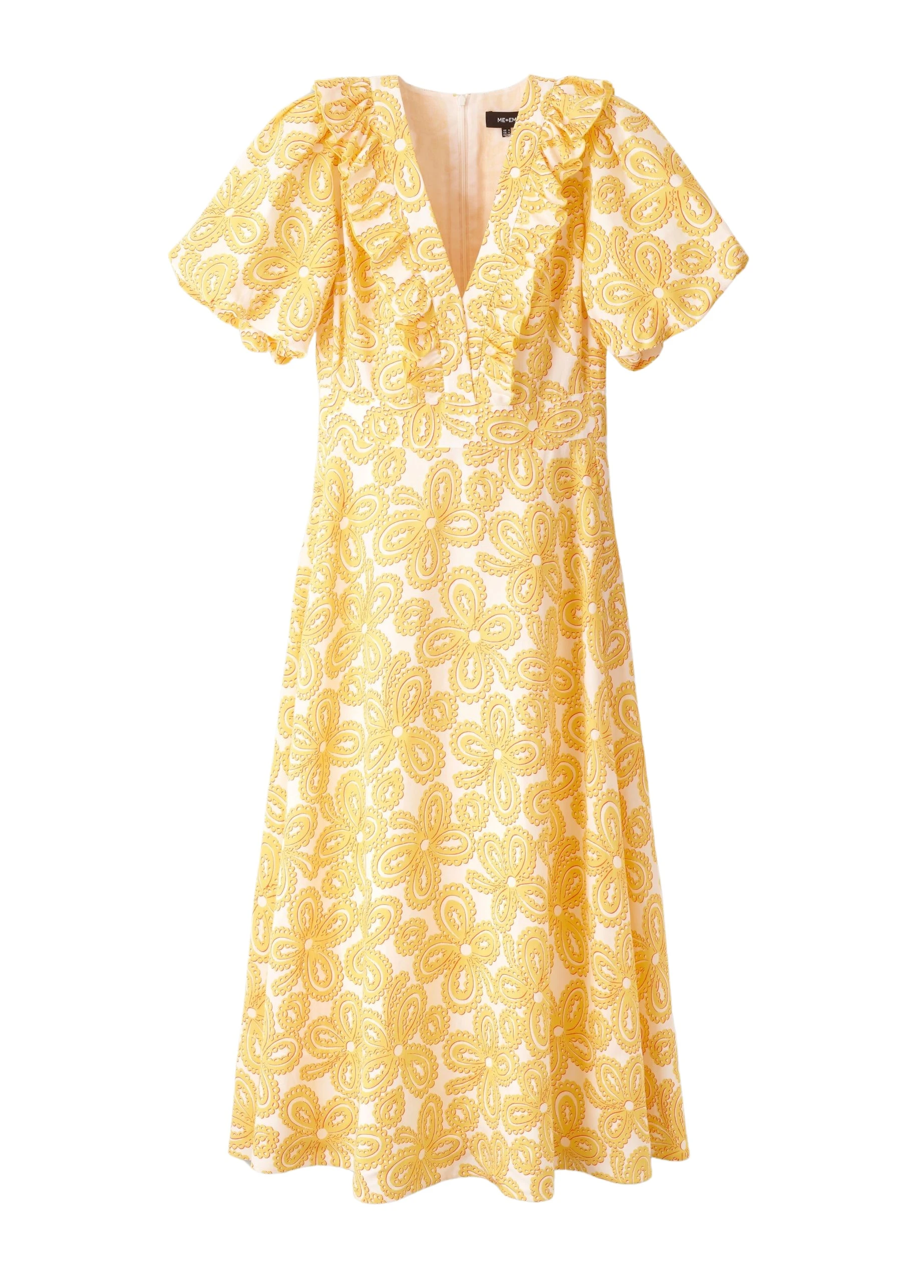 Me-and-Em-Linen-Blend-Lace-Print-Midi-Dress-scaled44578_nobg Linen-Blend Lace Print Midi Dress - Image 1