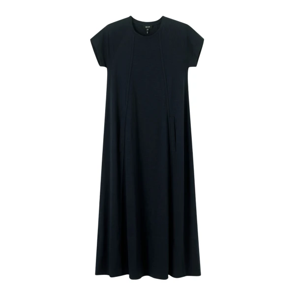 Slub Jersey Midi Swing Dress