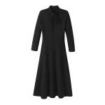 Travel Tailoring Necktie Maxi Dress