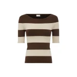 Posse-The-label-Theo-Top-Chocolate-Stripe Posse The label Clothing