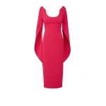 Evera Raspberry Midi Dress